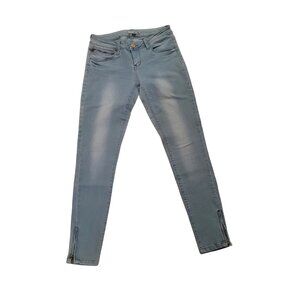YMI Blue Skinny Jeans Womens Size 9 Elastic Stretch Denim with Front & Back Pock